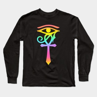 Egyptian symbol Ankh with Eye of Horus Long Sleeve T-Shirt